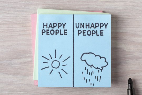 Happy and unhappy people