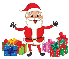 Santa Claus with Christmas presents