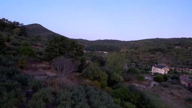 Baños de Montemayor (Cáceres, Extremadura) desde el aire. Video aereo