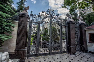 iron forged large gate