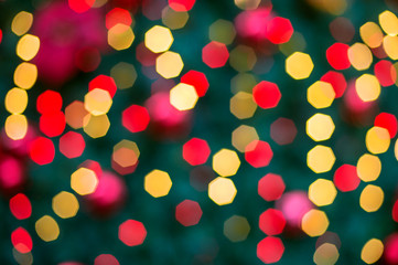 Traditional christmas colours bokeh texture