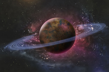 Obraz premium Planeta Saturn Galaxy