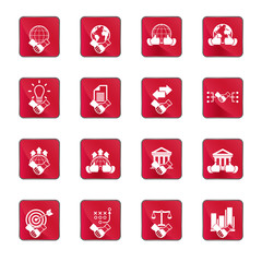 Business partnership icons