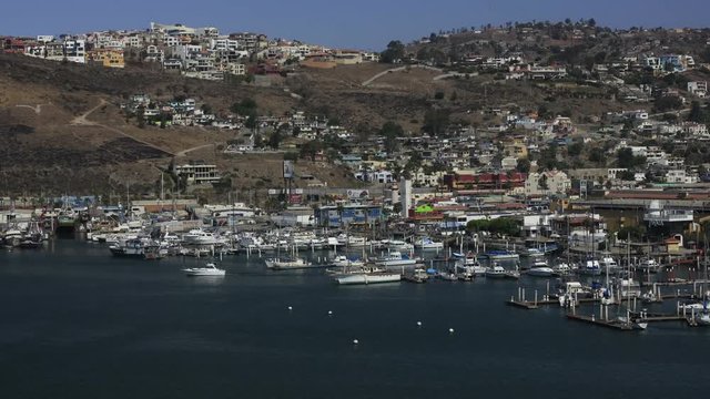 Timelapse, scenic marina in Ensenada