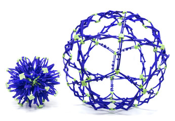 Collapsible purple and green color sphere