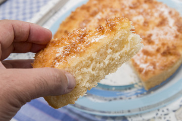 Coconut crumble cake