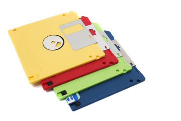 pile of floppy disks