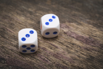 two game dice number double three