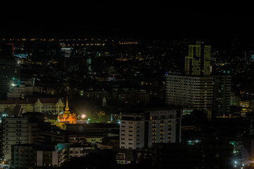  Pattaya city   in twilight time and midnight time ,  Thailand