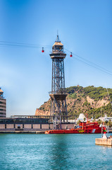 Fototapeta na wymiar Jaume I tower, Port Vell of Barcelona, Catalonia, Spain