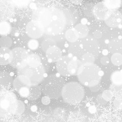 Winter background with snow and snowflake