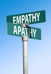 Fototapeta premium empathy and apathy sign