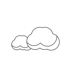 clouds icon over white background vector illustration