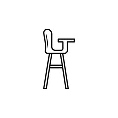 baby high chair line icon