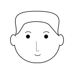 cartoon elderly man face icon over white background vector illustration