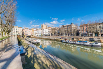 Canal de la Robine in Narbonne, France