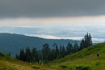View of city from the mountain top