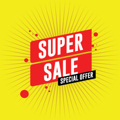 Super Sale Special Offer Logo Vector Template Design