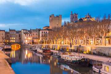 Pont des Marchands in Narbonne, France