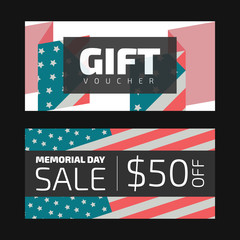 Obraz premium Gift voucher Memorial Day