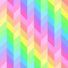 Seamless bright cute pattern of iridescent diagonal and horizontal stripes of equal thickness for girls or children