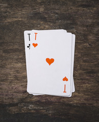 playing cards ace of hearts