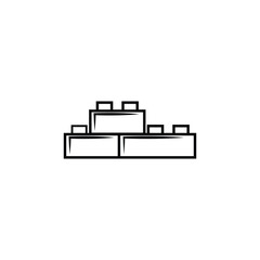 constructor bricks vector line icon