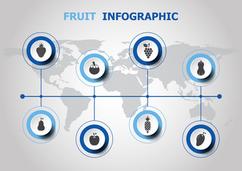 Infographic design with fruit icons