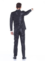 Figure, Business Man Stand in dark Blue Black Suit