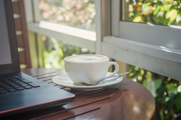 Coffee and laptop