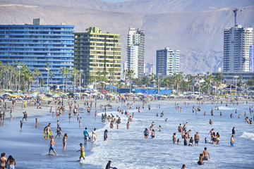 Landscapes, streets and places of the city of Iquique, Chile.