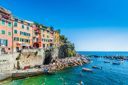 Riomaggiore in Cinque Terre, Liguria, Italy.