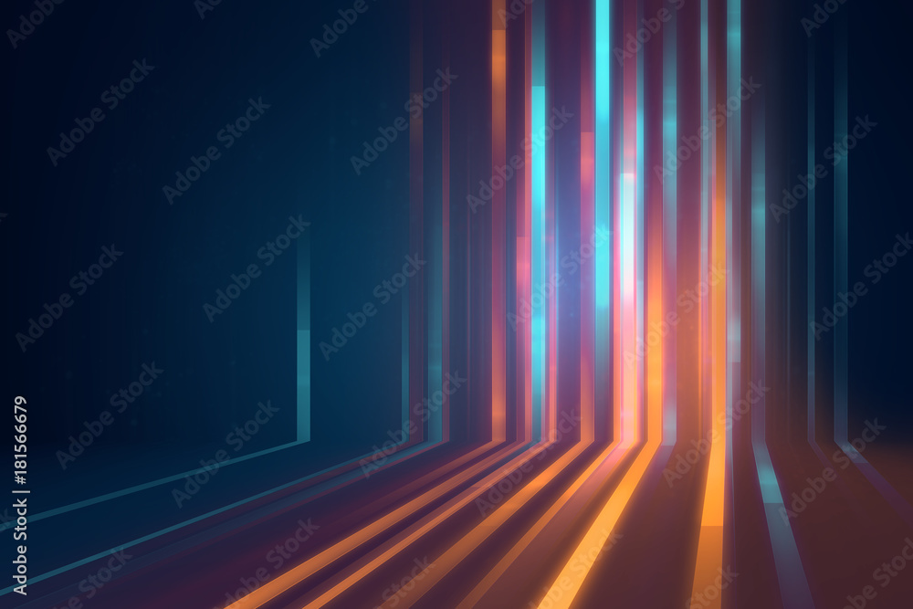 Poster blue geometric shape abstract technology background