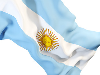 Waving flag of argentina