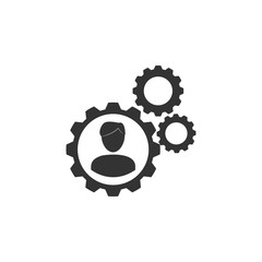 Team work icon. Business, human resource sign. Looking for talent. Search man vector icon. Job search icon