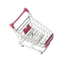 shopping cart isolated on white