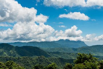 Aerial view landscape from the top of mountain
