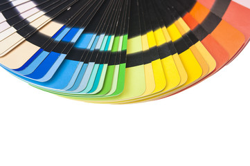 Rainbow color palette isolated on white