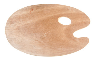 New wooden palette, isolated on white background