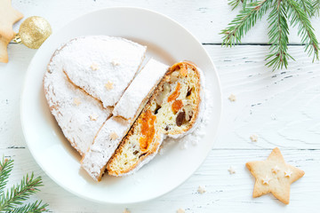 Christmas stollen and cookies