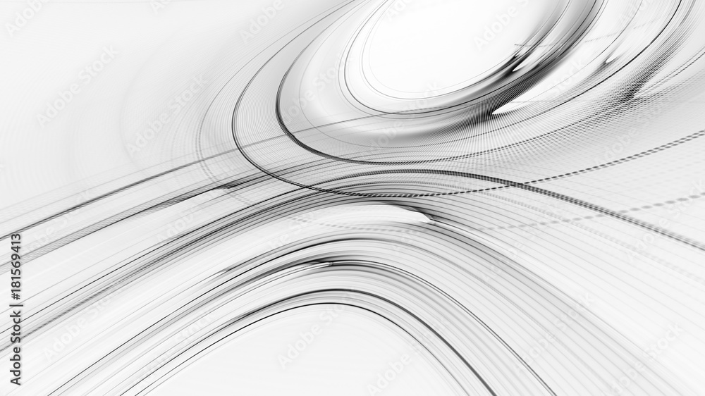 Poster abstract white background texture. dynamic curves ands blurs pattern. detailed fractal graphics. sci