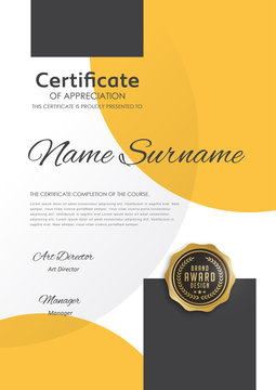 certificate template with modern pattern,diploma,Vector illustration 