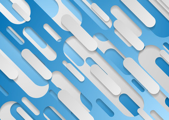 Blue and grey tech shapes abstract background