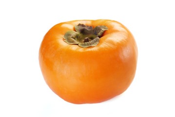 Ripe persimmon isolated on white background