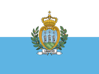 Official vector flag of San Marino