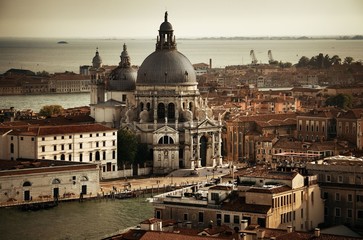 Obraz premium Venice Grand Canal sunrise and boat