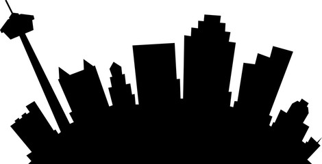 Cartoon skyline silhouette of the city of San Antonio, Texas, USA. - obrazy, fototapety, plakaty