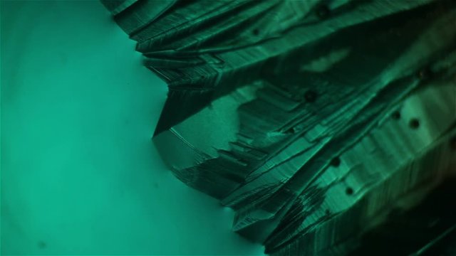 Chemical reaction under microscope