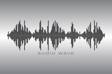 Audio equalizer element on a gray background.