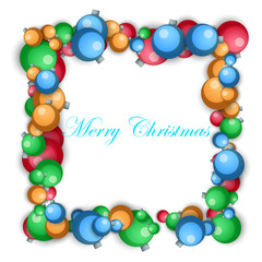 New Year s ball frame- vector illustration. Eps 10